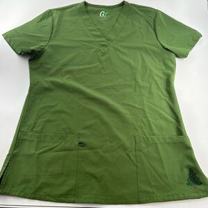 GT Performance Christmas Scrub Top Winter Wear Size Small